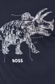Бавовняна футболка Boss Orange BOSS ORANGE з принтом колір темно-синій