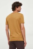 Бавовняна футболка Sisley колір коричневий однотонний (3447966)