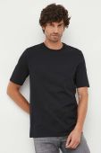 Бавовняна футболка Sisley колір чорний однотонний (3444020) Бавовняна футболка Sisley колір чорний однотонний (3444020)