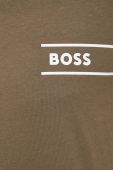 Бавовняна футболка BOSS колір зелений з принтом (3560473)