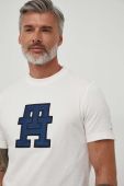 Бавовняна футболка Tommy Hilfiger колір білий з аплікацією (3578694)