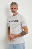 Бавовняна футболка Tommy Hilfiger чоловічий колір білий візерунок Бавовняна футболка Tommy Hilfiger чоловічий колір білий візерунок