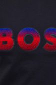 Бавовняна футболка BOSS чоловічий колір чорний з аплікацією Бавовняна футболка BOSS чоловічий колір чорний з аплікацією
