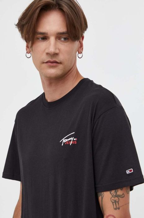 Бавовняна футболка Tommy Jeans колір чорний з принтом (3534921) Бавовняна футболка Tommy Jeans колір чорний з принтом (3534921)