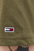Бавовняна футболка Tommy Jeans колір зелений з аплікацією (3426652)