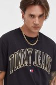 Бавовняна футболка Tommy Jeans колір чорний з принтом (3543041)