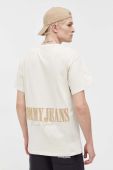 Бавовняна футболка Tommy Jeans колір бежевий з аплікацією (3558921) Бавовняна футболка Tommy Jeans колір бежевий з аплікацією (3558921)