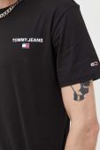 Бавовняна футболка Tommy Jeans колір чорний з принтом (3558952)