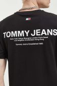 Бавовняна футболка Tommy Jeans колір чорний з принтом (3558952)