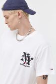 Бавовняна футболка Tommy Jeans колір білий з принтом (3543107)