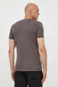 Футболка Trussardi чоловічий колір сірий однотонний Футболка Trussardi чоловічий колір сірий однотонний