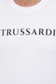 Бавовняна футболка Trussardi колір білий з принтом (3370678) Бавовняна футболка Trussardi колір білий з принтом (3370678)