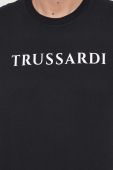 Бавовняна футболка Trussardi колір чорний з принтом (3370688)