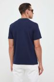 Футболка Lacoste чоловічий колір синій однотонний Футболка Lacoste чоловічий колір синій однотонний