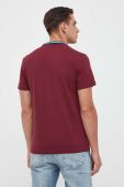 Футболка Lacoste чоловічий колір бордовий однотонний