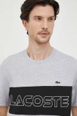 Бавовняна футболка Lacoste колір сірий з принтом (3539077)