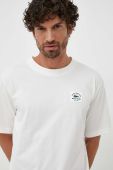 Футболка Lacoste чоловічий колір бежевий з принтом Футболка Lacoste чоловічий колір бежевий з принтом