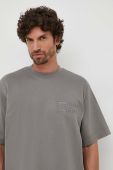 Бавовняна футболка Lacoste колір сірий з аплікацією Бавовняна футболка Lacoste колір сірий з аплікацією