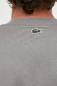 Бавовняна футболка Lacoste колір сірий з аплікацією Бавовняна футболка Lacoste колір сірий з аплікацією