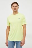 Футболка Lacoste чоловічий колір зелений однотонний