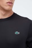 Футболка Lacoste чоловічий колір чорний однотонний Футболка Lacoste чоловічий колір чорний однотонний