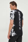 Бавовняна футболка PLEIN SPORT колір чорний з принтом (3375566) Бавовняна футболка PLEIN SPORT колір чорний з принтом (3375566)