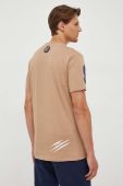 Бавовняна футболка PLEIN SPORT колір бежевий з принтом