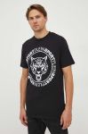 Бавовняна футболка PLEIN SPORT колір чорний з принтом (3565011)