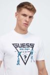 Футболка Guess чоловіча колір білий з принтом (3628506)