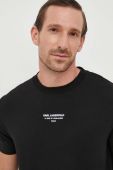 Футболка Karl Lagerfeld чоловічий колір чорний з принтом (3583432)