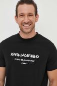 Футболка Karl Lagerfeld чоловічий колір чорний з принтом (3639527) Футболка Karl Lagerfeld чоловічий колір чорний з принтом (3639527)