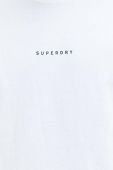 Бавовняна футболка Superdry чоловічий колір білий з принтом