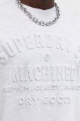 Бавовняна футболка Superdry чоловічий колір сірий з принтом Бавовняна футболка Superdry чоловічий колір сірий з принтом