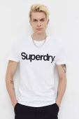 Бавовняна футболка Superdry колір білий з принтом (3490718)