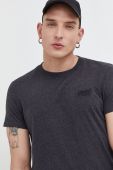 Бавовняна футболка Superdry чоловічий колір сірий однотонний