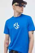 Бавовняна футболка Karl Lagerfeld Jeans з принтом колір блакитний (3490745)