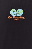 Бавовняна футболка On Vacation чоловічий колір чорний з принтом (3633747) Бавовняна футболка On Vacation чоловічий колір чорний з принтом (3633747)