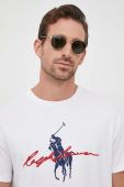 Бавовняна футболка Polo Ralph Lauren колір білий з принтом (3592386) Бавовняна футболка Polo Ralph Lauren колір білий з принтом (3592386)