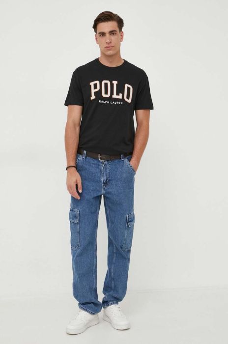Бавовняна футболка Polo Ralph Lauren колір чорний з аплікацією (3432879) Бавовняна футболка Polo Ralph Lauren колір чорний з аплікацією (3432879)