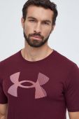 Футболка Under Armour чоловічий колір бордовий з принтом Футболка Under Armour чоловічий колір бордовий з принтом