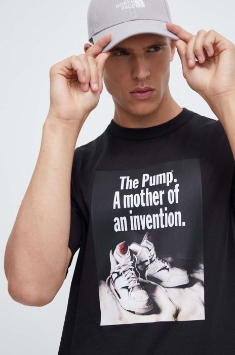 Бавовняна футболка Reebok Classic Basketball колір чорний з принтом (3545137) Бавовняна футболка Reebok Classic Basketball колір чорний з принтом (3545137)