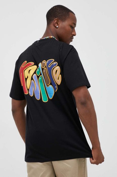 Бавовняна футболка Karl Kani колір чорний з принтом Бавовняна футболка Karl Kani колір чорний з принтом