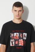 Бавовняна футболка KSUBI колір чорний з принтом (3584501)