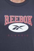 Бавовняна футболка Reebok Classic колір синій з принтом (3543165) Бавовняна футболка Reebok Classic колір синій з принтом (3543165)