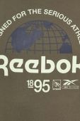 Бавовняна футболка Reebok колір зелений з принтом (3569006)