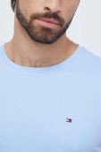 Бавовняна футболка Tommy Hilfiger однотонний колір блакитний (3513202) Бавовняна футболка Tommy Hilfiger однотонний колір блакитний (3513202)