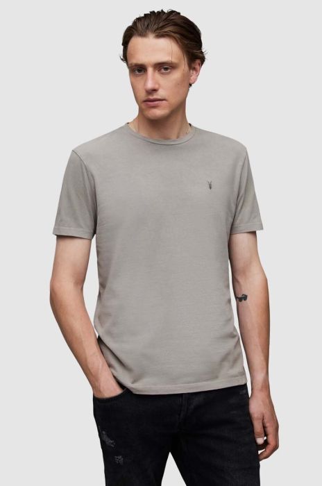 Футболка AllSaints MD095Z OSSAGE SS CREW чоловіча колір сірий однотонна Футболка AllSaints MD095Z OSSAGE SS CREW чоловіча колір сірий однотонна
