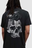 Футболка AllSaints MG067Z RELICS SS CREW чоловіча колір чорний візерунок Футболка AllSaints MG067Z RELICS SS CREW чоловіча колір чорний візерунок