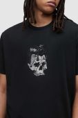 Футболка AllSaints MG067Z RELICS SS CREW чоловіча колір чорний візерунок Футболка AllSaints MG067Z RELICS SS CREW чоловіча колір чорний візерунок