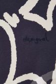 Бавовняна футболка Desigual x Disney чоловіча колір синій візерунок Бавовняна футболка Desigual x Disney чоловіча колір синій візерунок